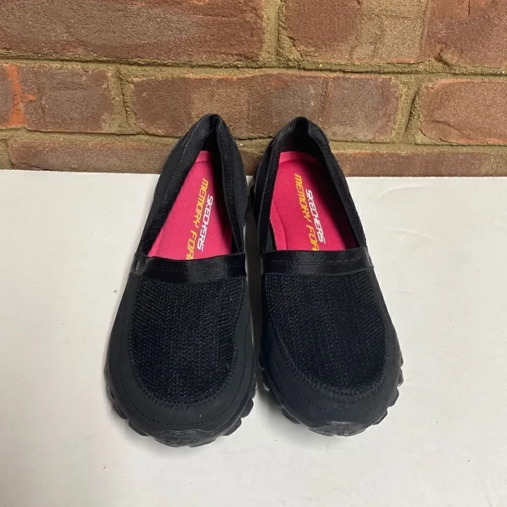 Skechers Black EZ Flex Take It Easy Womens Slip On Sneakers Size 6.5 NEW